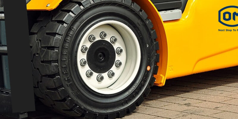 How does tire quality affect the productivity of a forklift?
